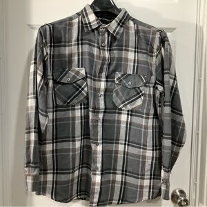 Molokai Men's Gray Plaid Shirt size medium. NWT